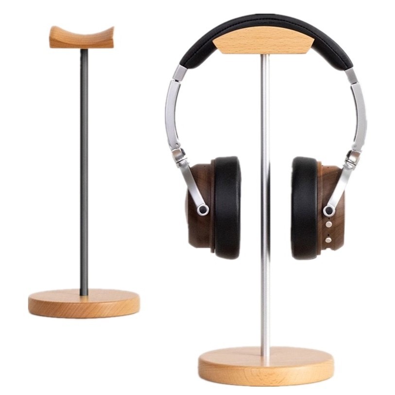 Headset Gaming Console - Black Walnut Wood & Aluminum Headphone