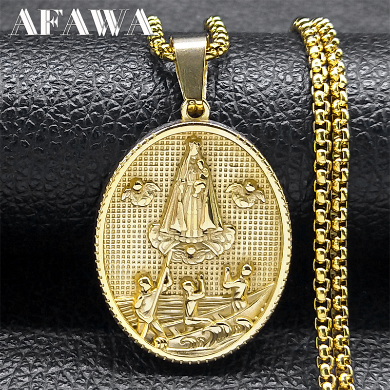 Gaming Console Zelda - Catholic Virgin Mary Medal Pendant Necklace