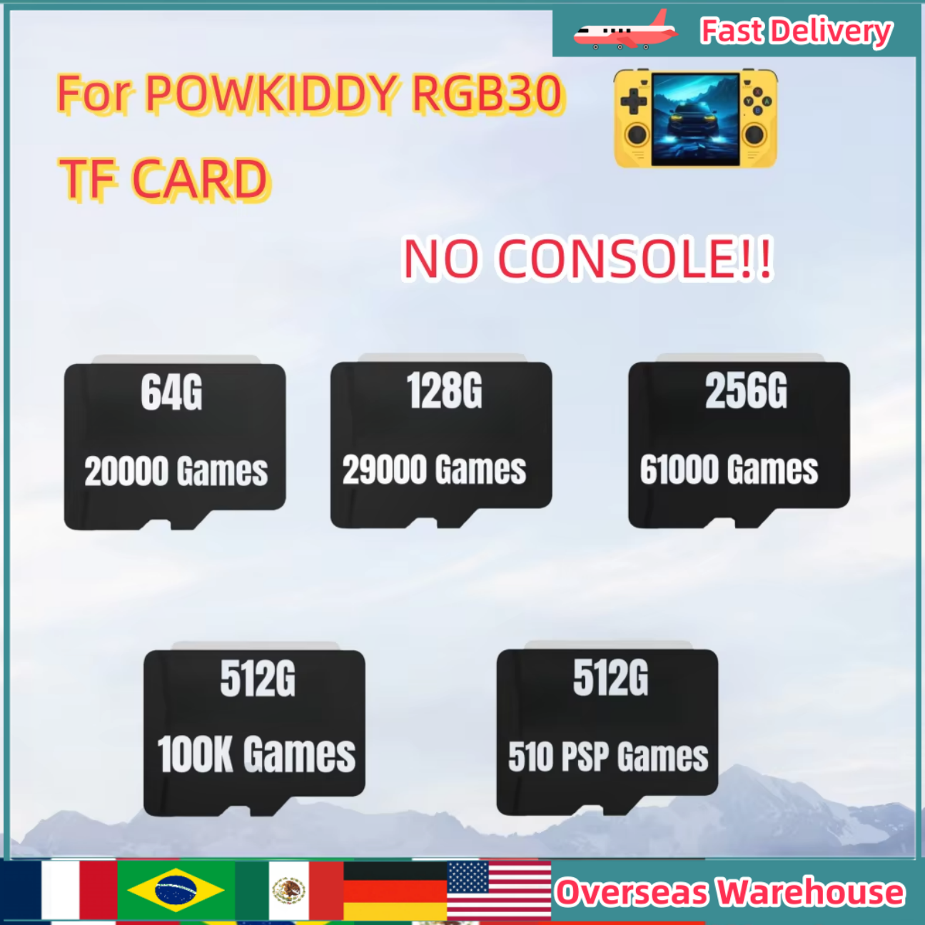 Gaming Console X55 - For Powkiddy RGB30 Tf Card Retro