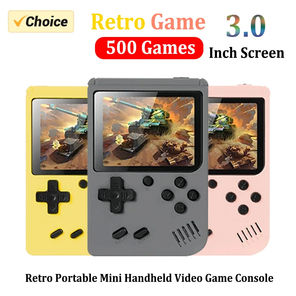 Gaming Console Kids - Built-in 500+ Classic Games 8-Bit 3.0