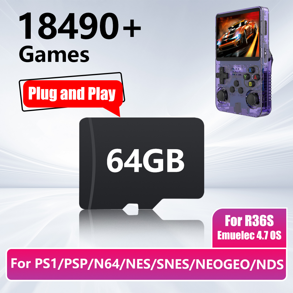 Gaming Console R36S - 64GB Game Card for R36S Game