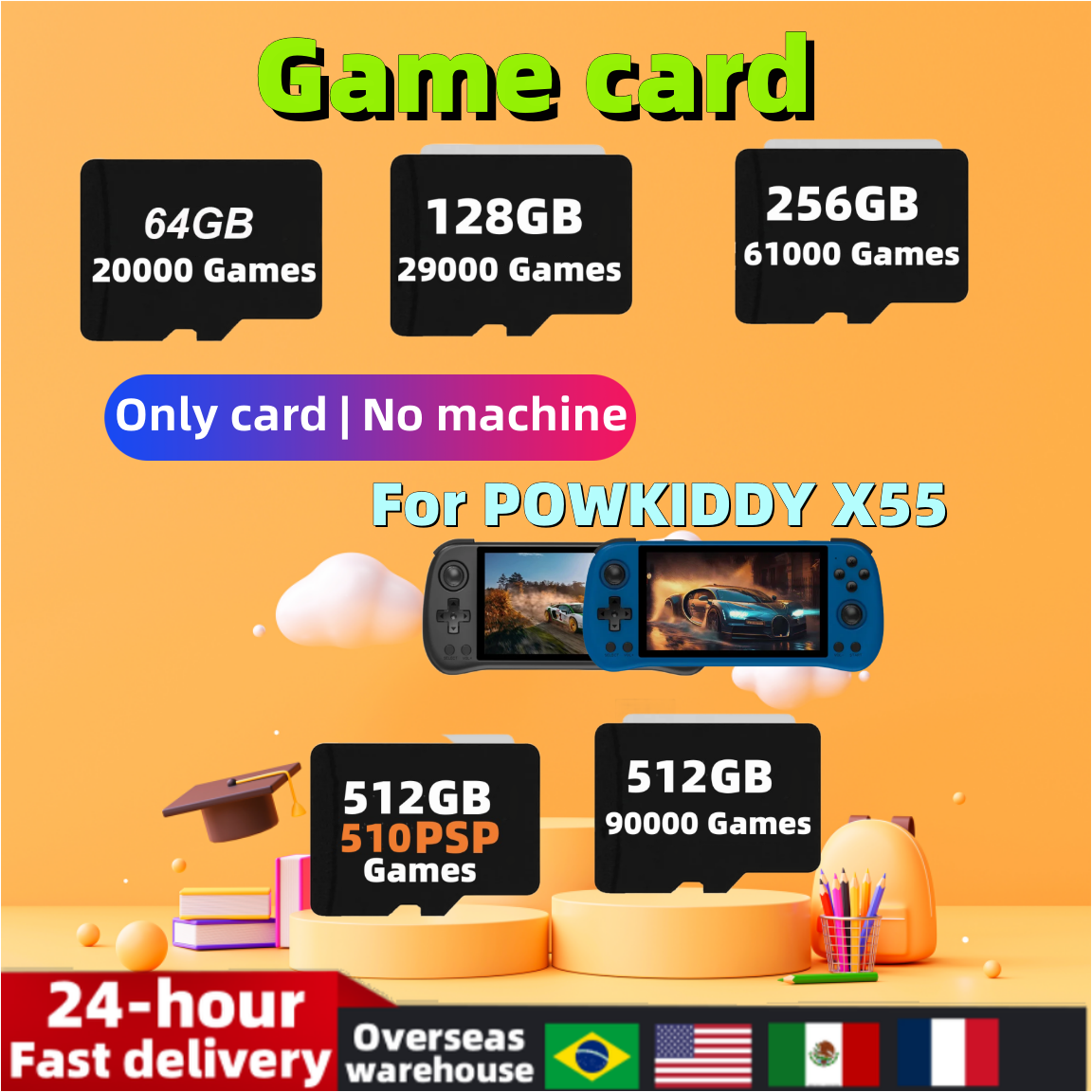 Gaming Console X55 - FOR POWKIDDY X55 Handheld Retro Game