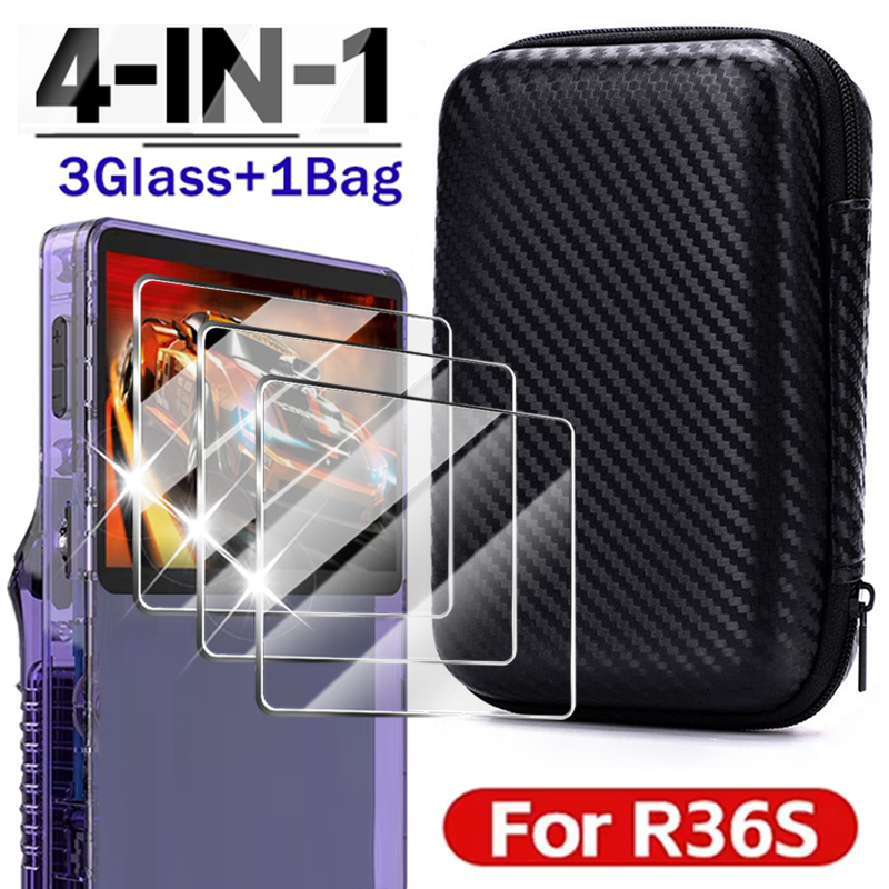 Gaming Console R36S - 4 IN 1 Case+Glass for R36S