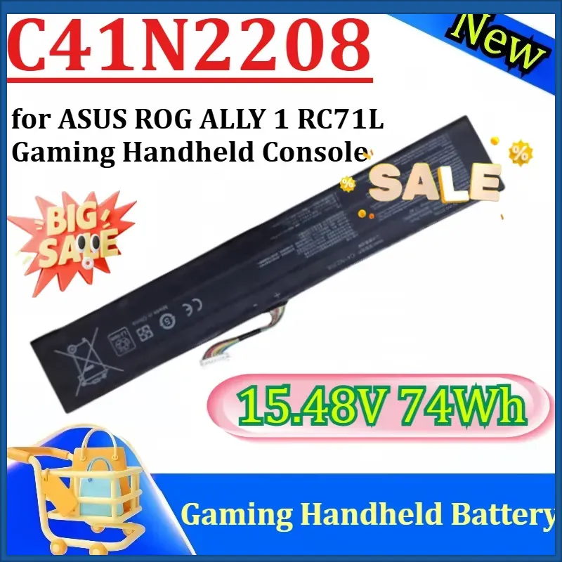 Gaming Console Rog Ally - New C41N2208 15.48V 74Wh High Capacity