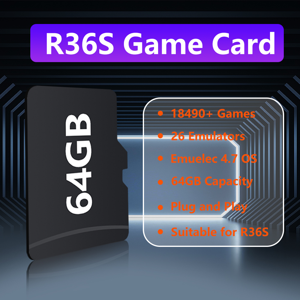 64GB Game Card for R36S Game C - Gaming Console R36S recension och pris