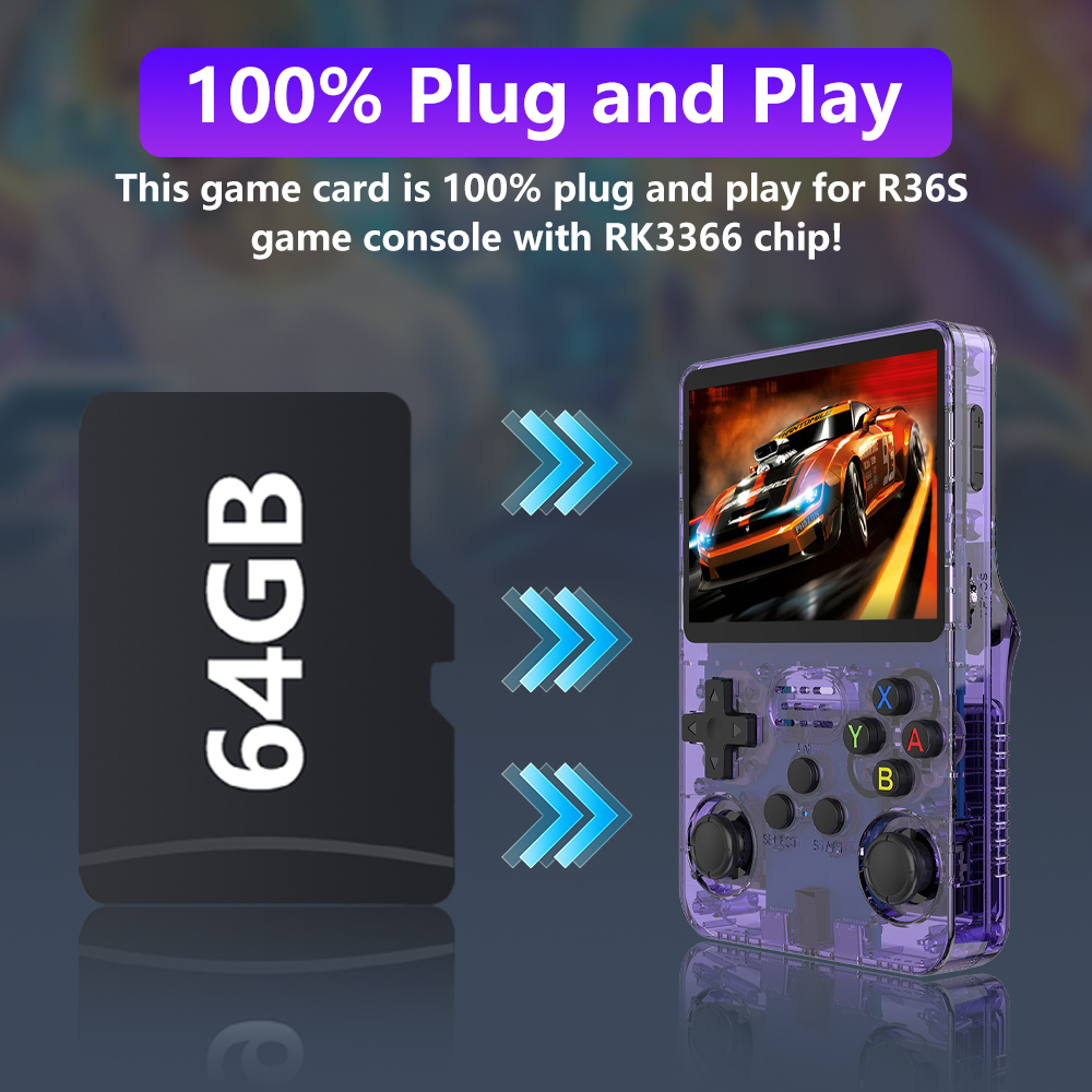 64GB Game Card for R36S Game C - Gaming Console R36S recension och pris