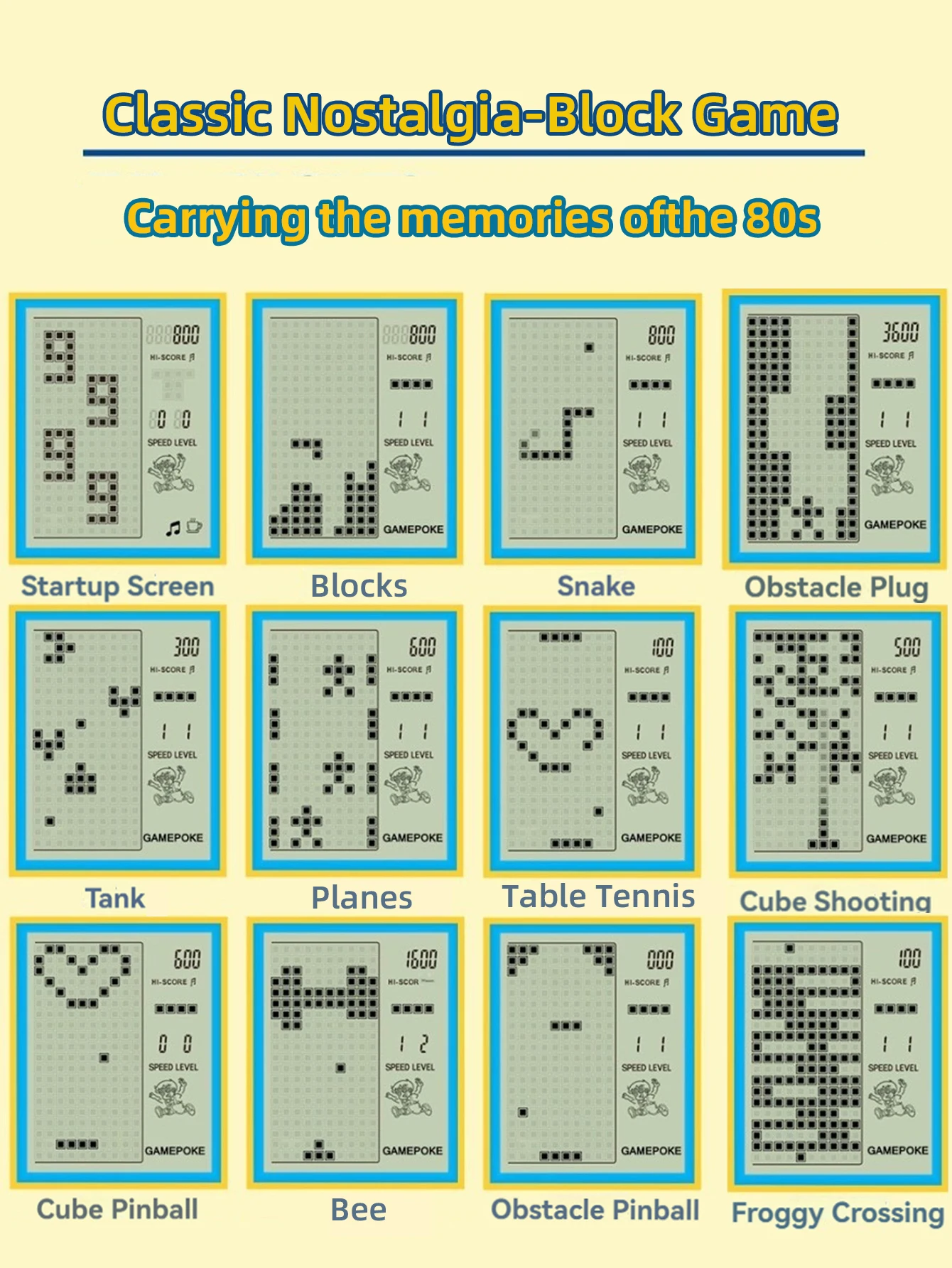 Classic Retro Handheld Game Pl - Gaming Console Kids recension och pris