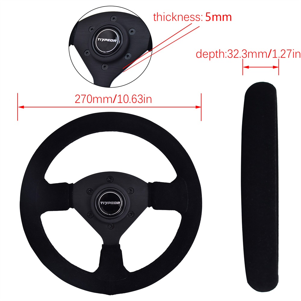 TIYPEOR 270mm 11Inches Small S - Steering Wheel Gaming recension och pris