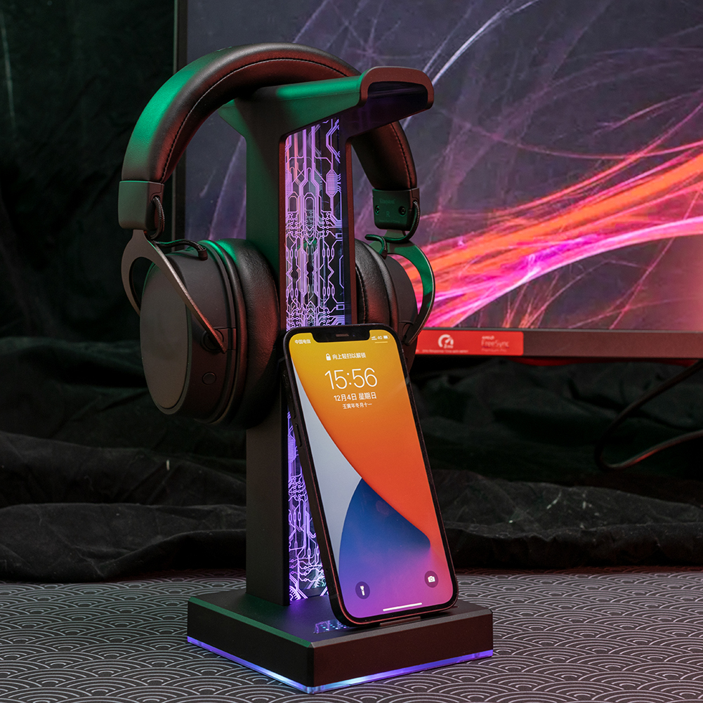 RGB Gaming Headphone Stand Dua - Headset Gaming Console recension och pris